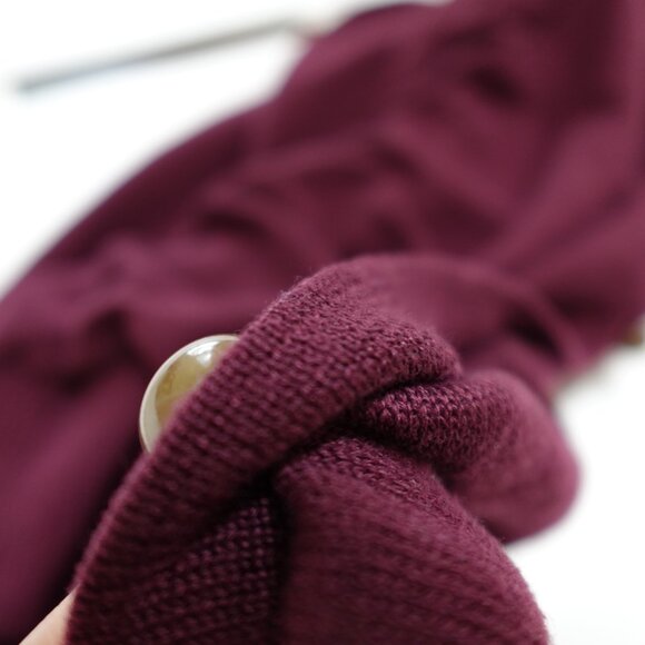 Charming Charlie | Pullover Cardigan/Sweater Women's Size Medium Wine Color - Picture 13 of 13